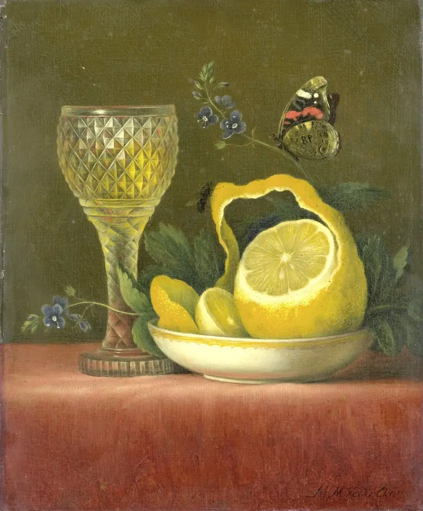 Still Life with Lemon and Cut-glass Wine Goblet