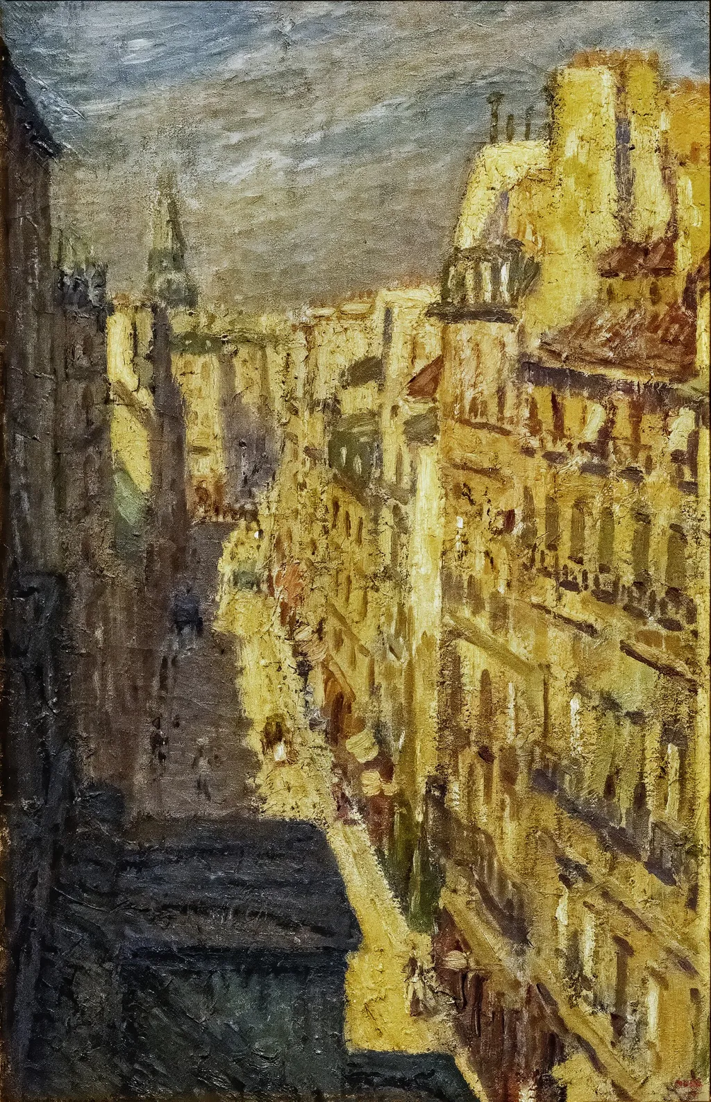 A Paris Street (Winter Sunshine), by Marià Pidelaserra Brias i Brias, oil, 1900
