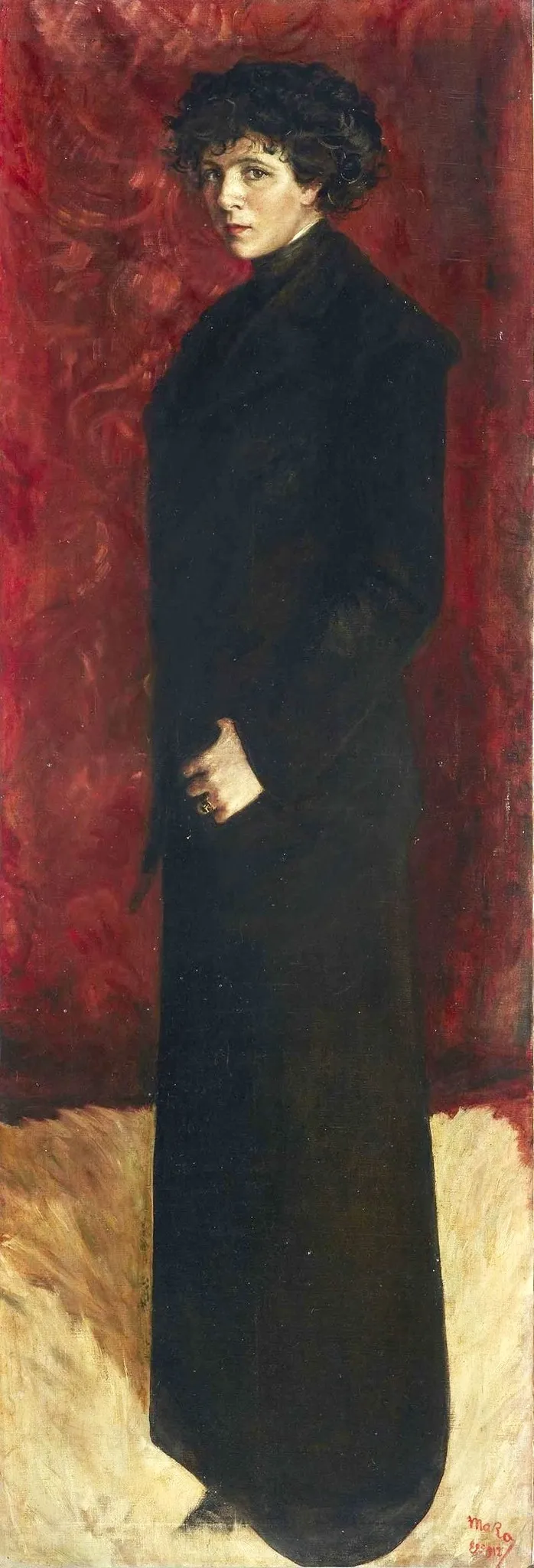 Autorretrato de cuerpo entero (María Roësset Mosquera), by María Roësset Mosquera, oil, 1912