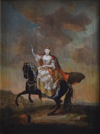 Maria Theresia la încoronarea ca regină a Ungariei