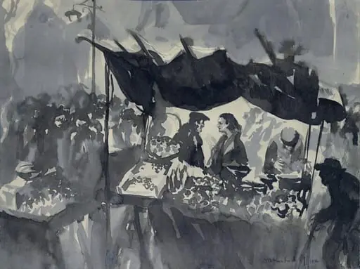 Market at Kingsland Road, by Marian Kratochwil