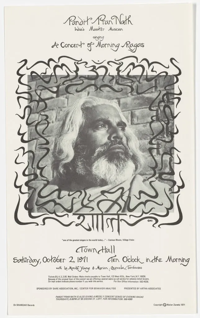 Untitled, by Marian Zazeela, ink, 1971