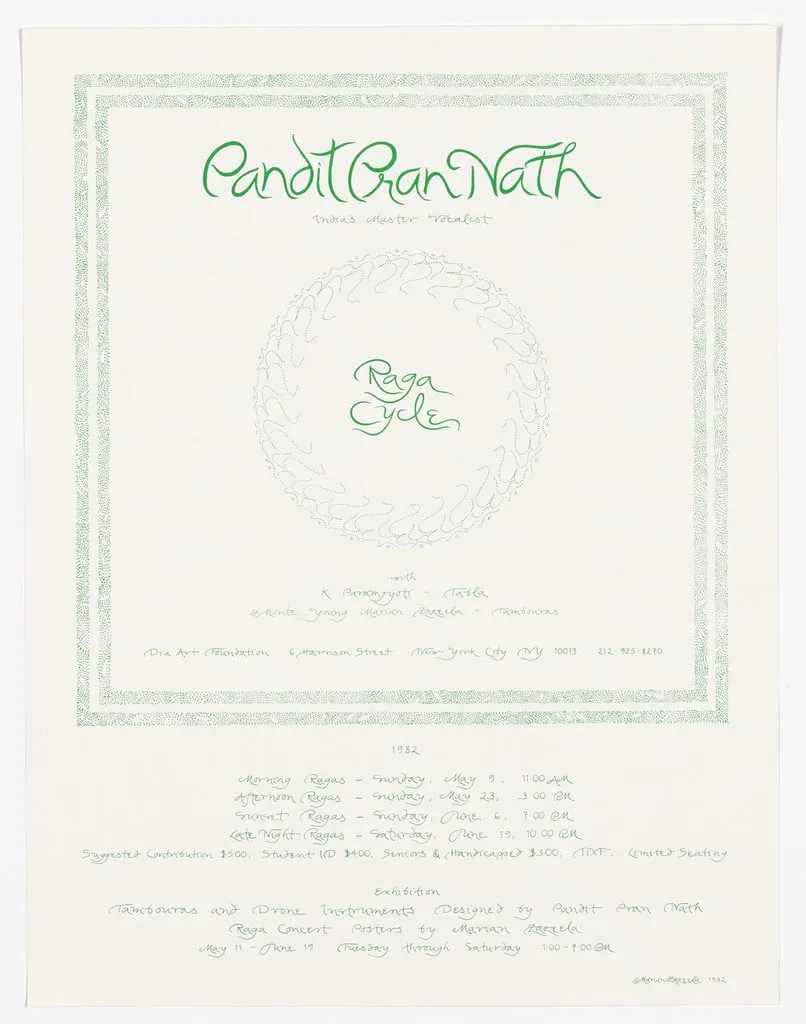 Untitled, by Marian Zazeela, ink, 1982