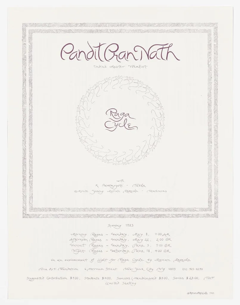 Untitled, by Marian Zazeela, ink, 1983