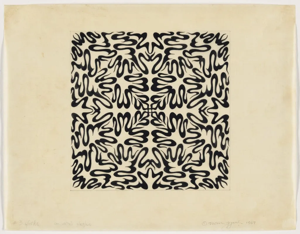 Untitled, by Marian Zazeela, graphite, 1966
