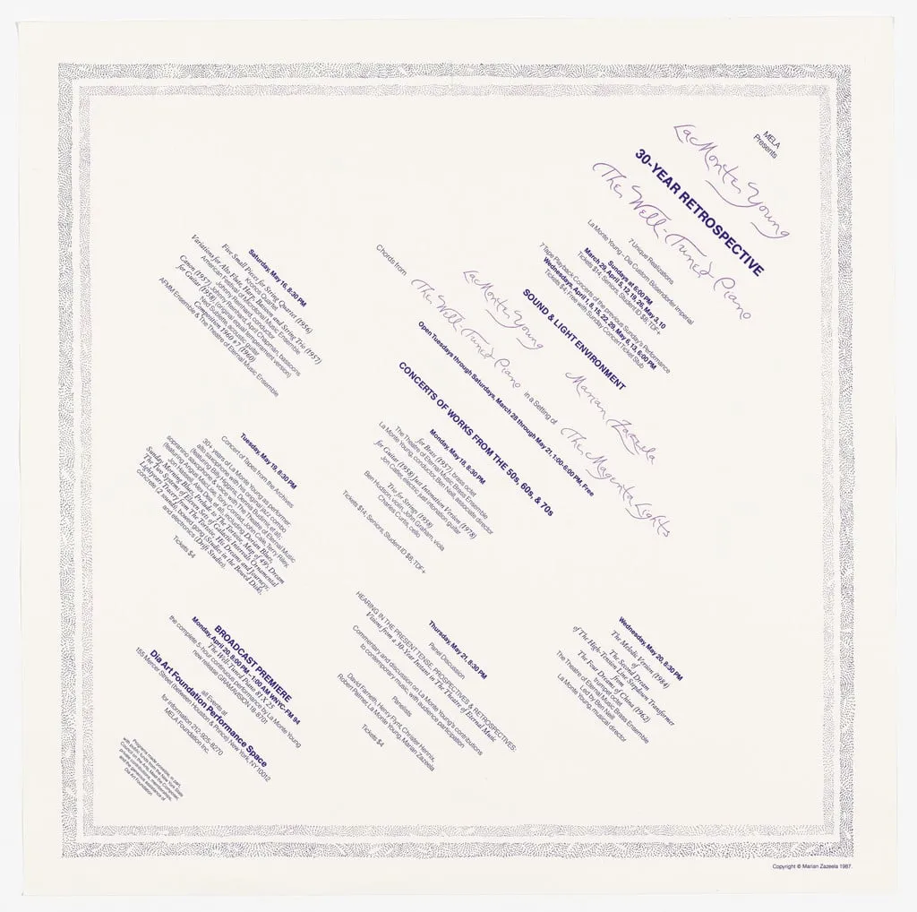 Untitled, by Marian Zazeela, ink, 1987