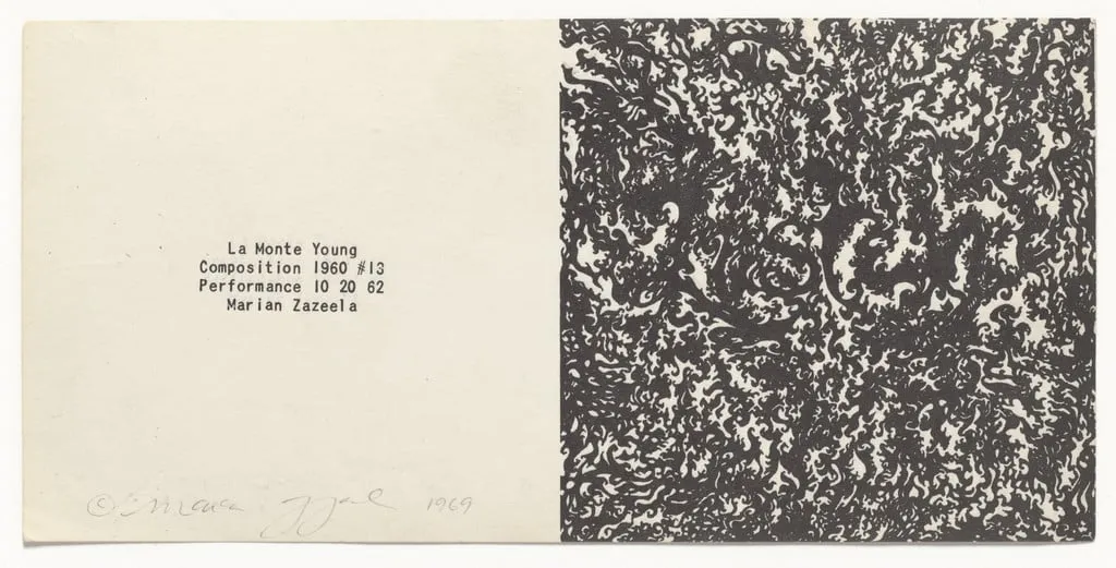 Untitled, by Marian Zazeela La Monte Young, ink, 1962