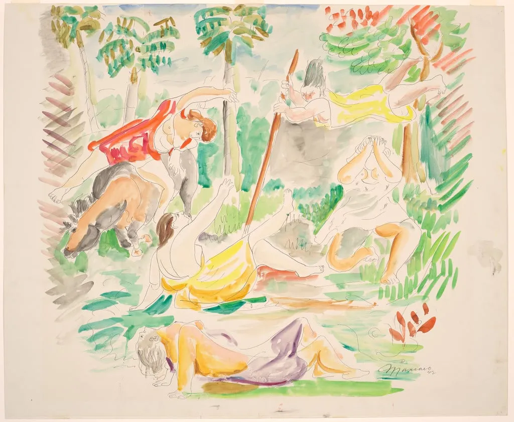 Untitled, by Mariano, watercolor, 1942