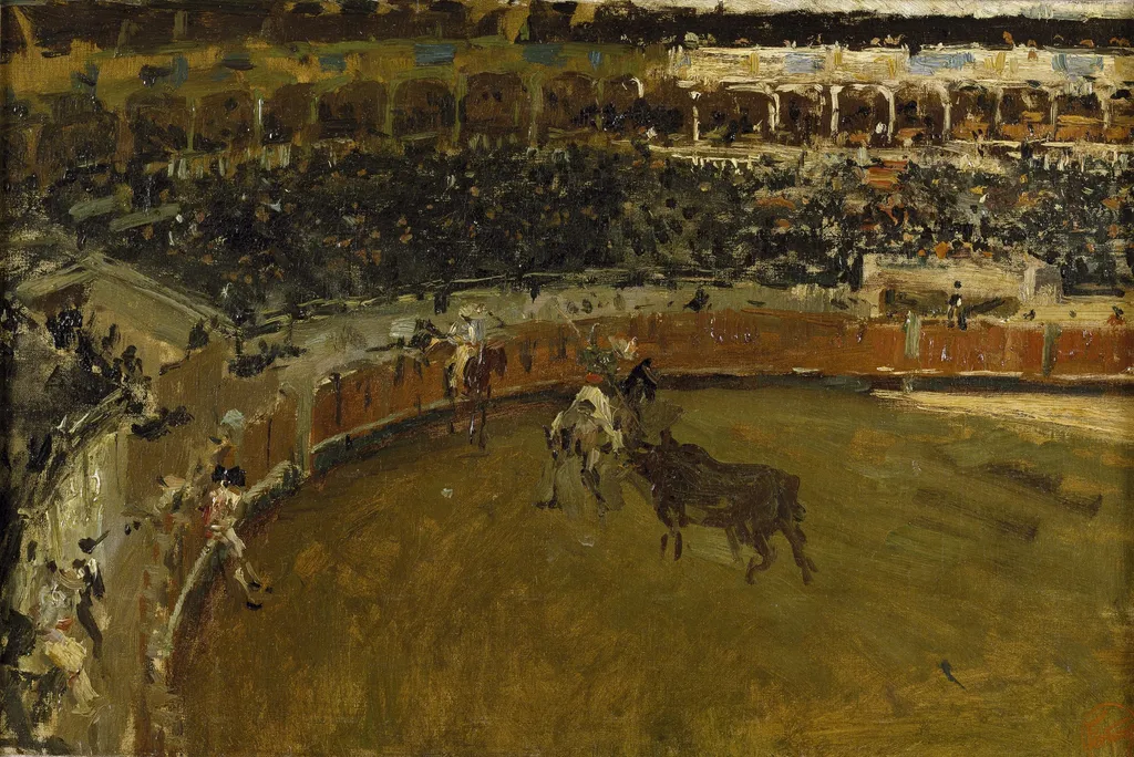 Bullfight, by Mariano Fortuny Marsal, oil, 1867