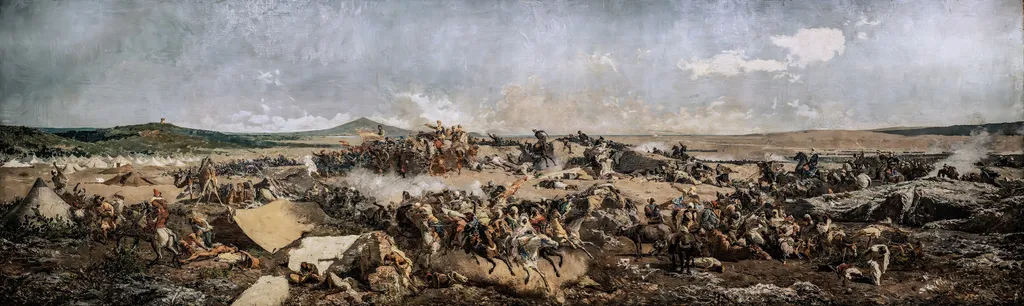 La Batalla de Tetuan, by Mariano Fortuny Marsal, oil, 1862