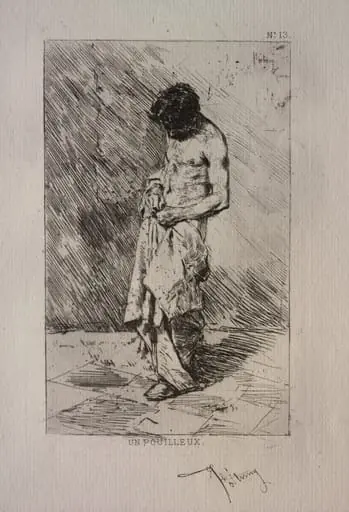 Man Searching for Fleas, by Mariano Fortuny Marsal
