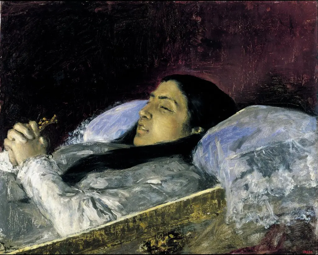 Miss Del Castillo on her Deathbed, by Mariano Fortuny Marsal