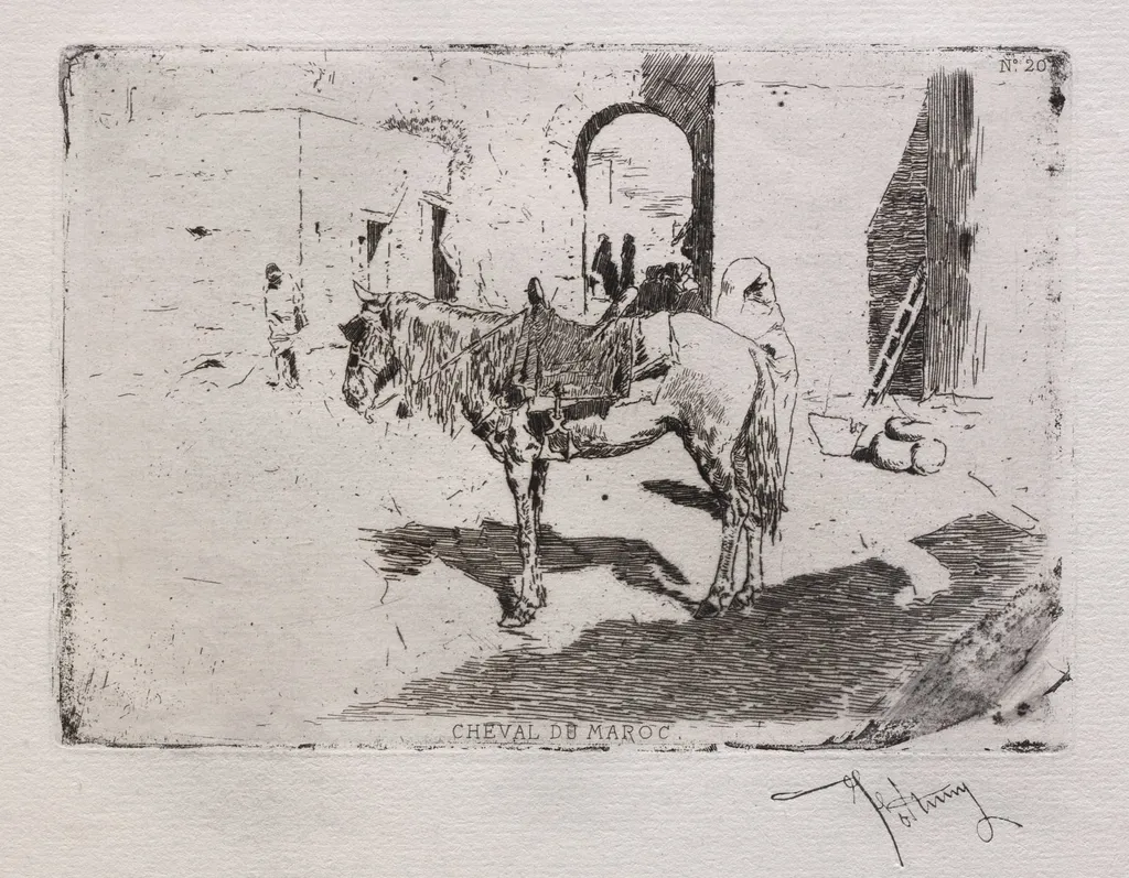 Moroccan Horse, by Mariano Fortuny Marsal, 1862