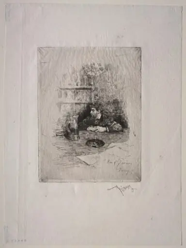 Portrait of Edouardo Zamaçois, by Mariano Fortuny Marsal
