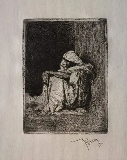 Seated Arabian, by Mariano Fortuny Marsal