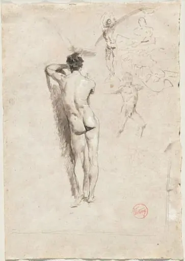 Study of a Male Nude and Other Studies, by Mariano Fortuny Marsal