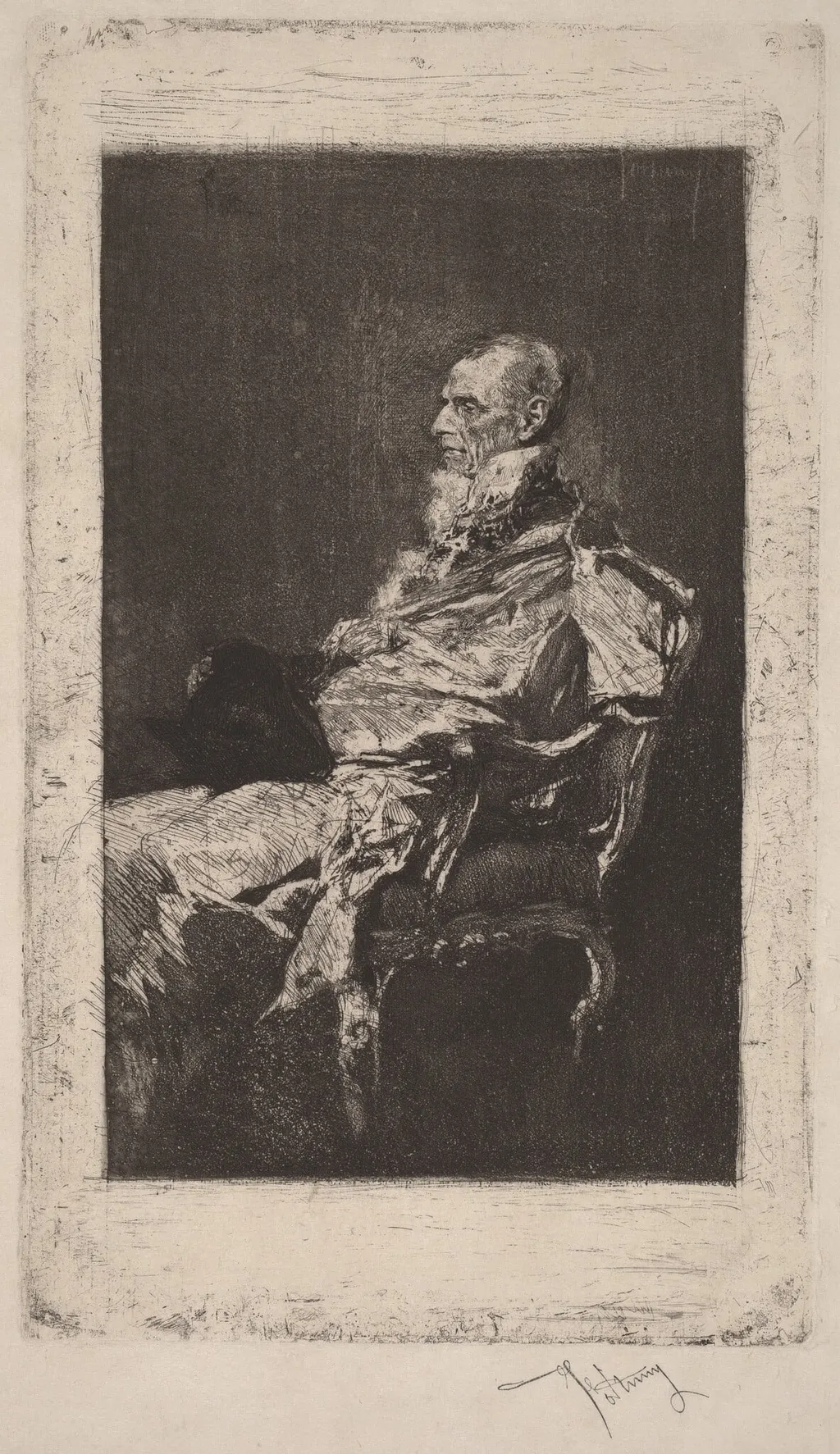 The Diplomat, by Mariano Fortuny Marsal, ink, 1868