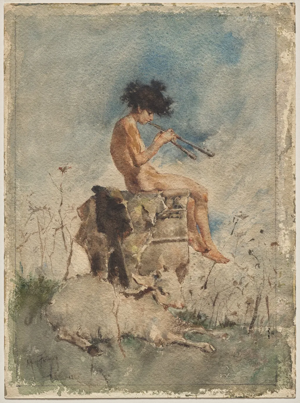 The Pipes of Pan, by Mariano Fortuny Marsal, 1865