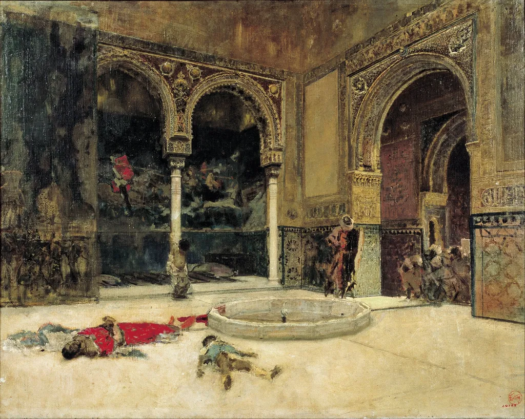The Slaughter of The Abencerrajes, by Mariano Fortuny Marsal, oil, 1870