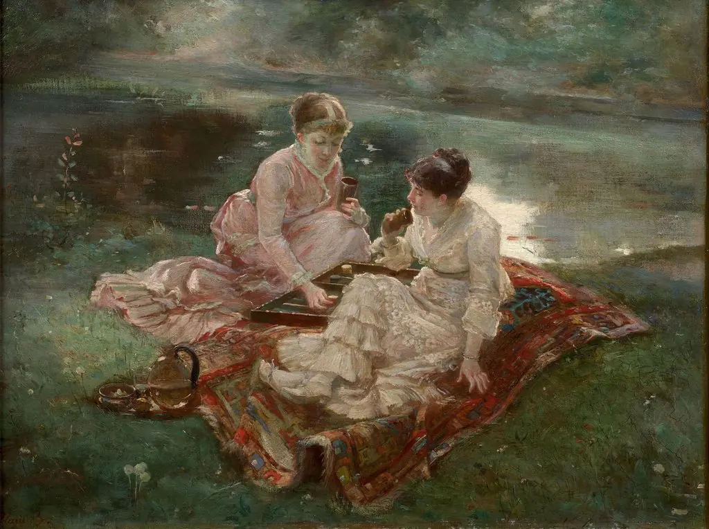 The Backgammon Players (Les joueuses de jacquet), by Marie Bracquemond