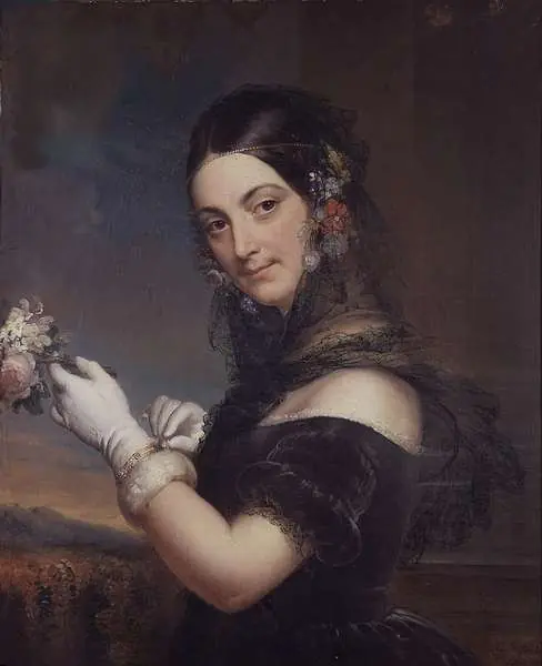 Portrait of Elena Viganò, by Marie-Éléonore Godefroid