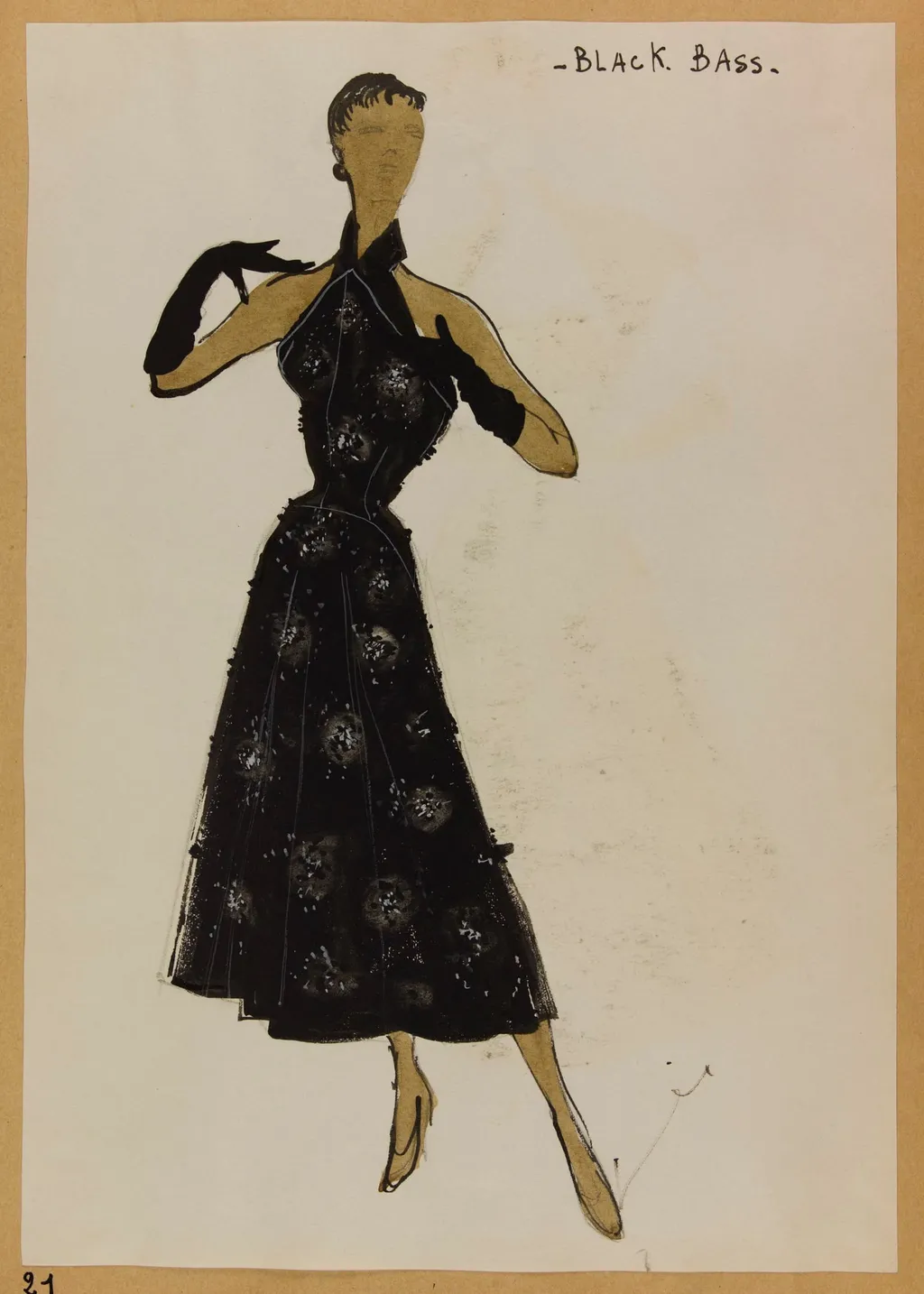 Black bass, by Marie-Louise Carven, 1952