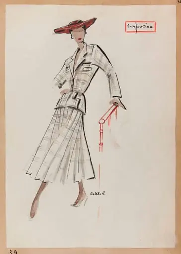 Capucine, by Marie-Louise Carven, 1951