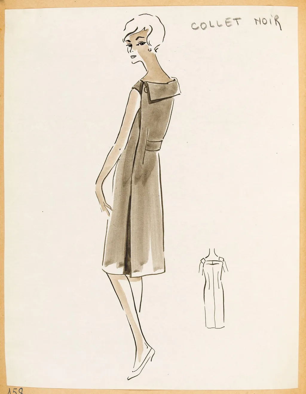 Collet noir, by Marie-Louise Carven, 1957