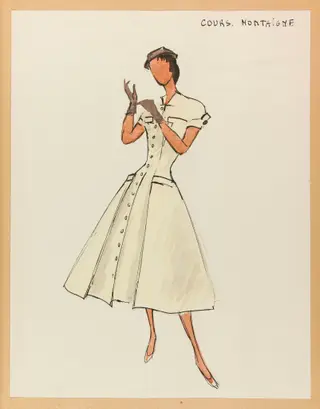 Cours Montaigne, by Marie-Louise Carven, 1955