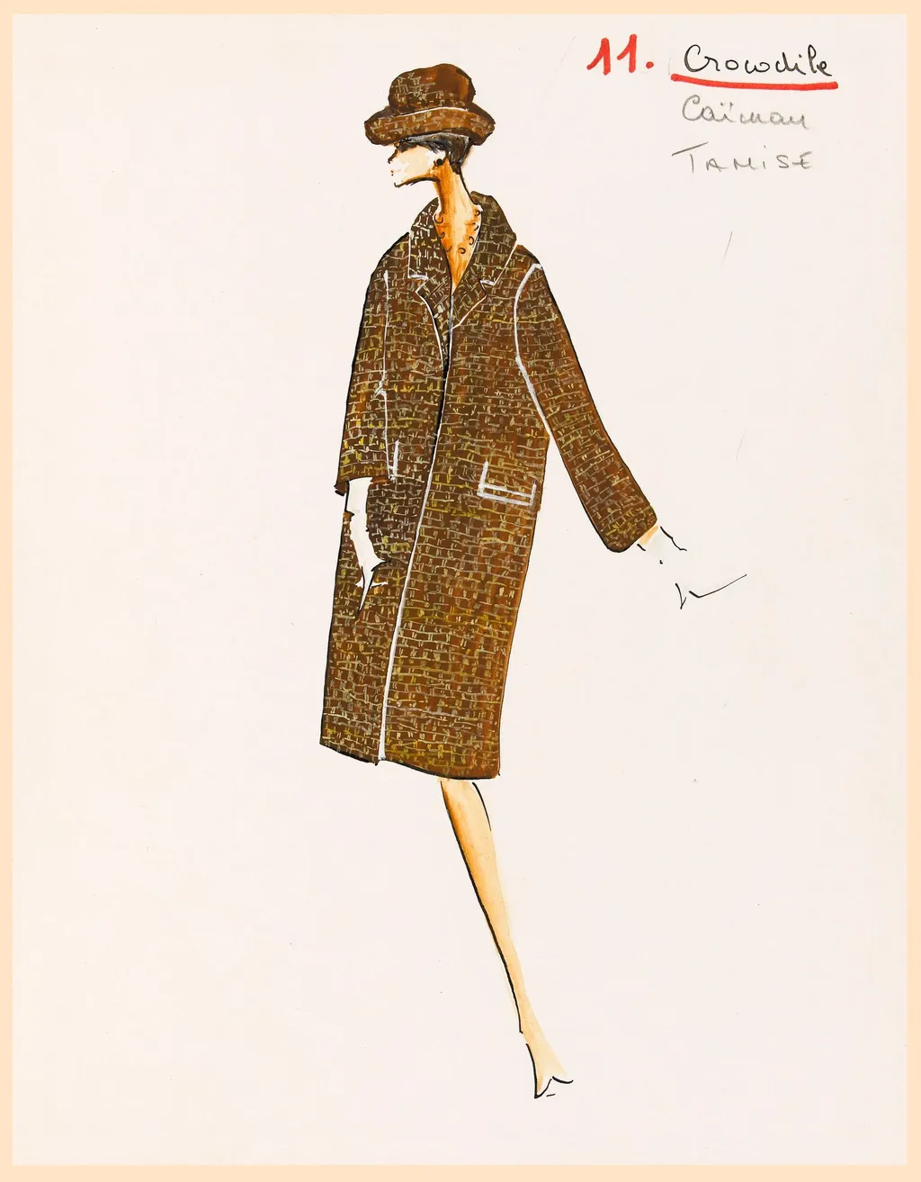 Crocodile - Caïman - Tamise, by Marie-Louise Carven, 1967