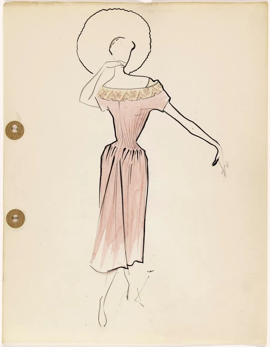 dessin de collection, by Marie-Louise Carven, 1949