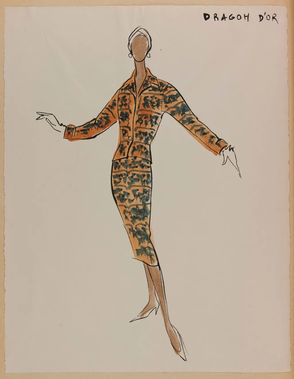 Dragon d'or, by Marie-Louise Carven, 1956