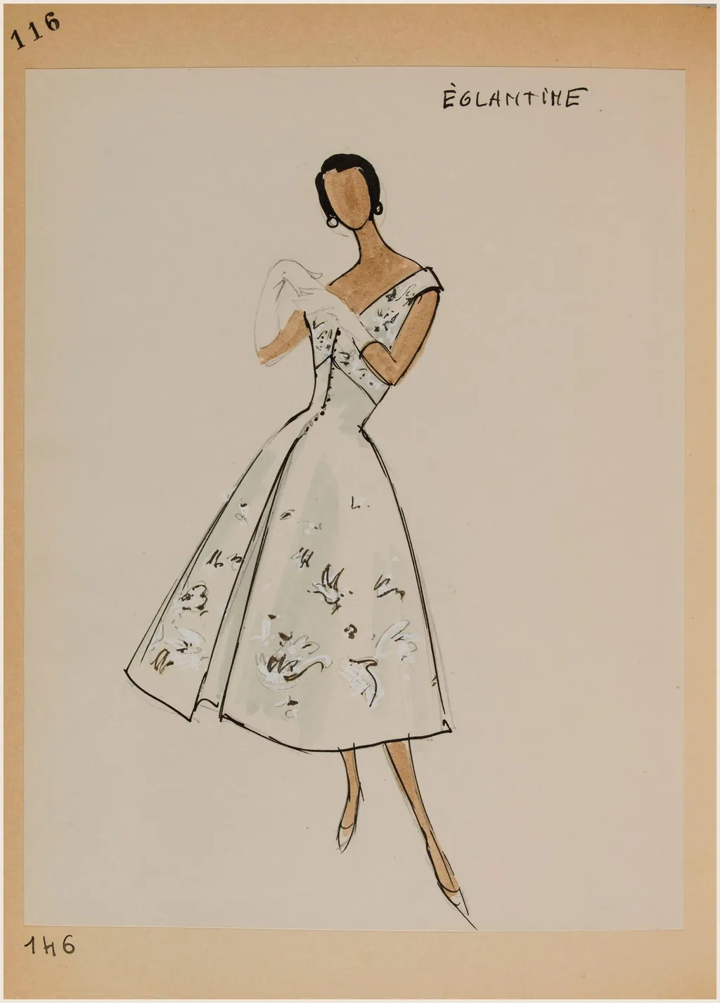 Eglantine, by Marie-Louise Carven, 1956
