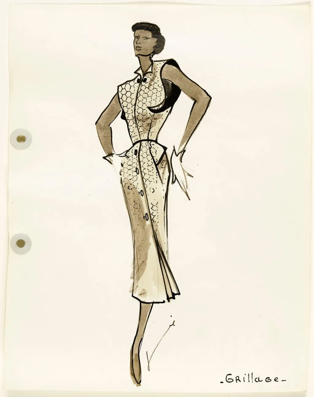 'Grillage', by Marie-Louise Carven, 1951