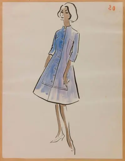 Manteau bleu, by Marie-Louise Carven