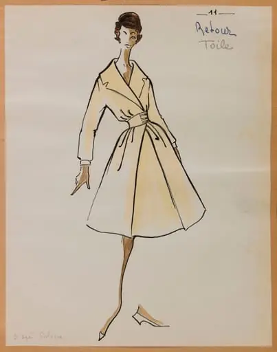 Manteau crème avec ceinture