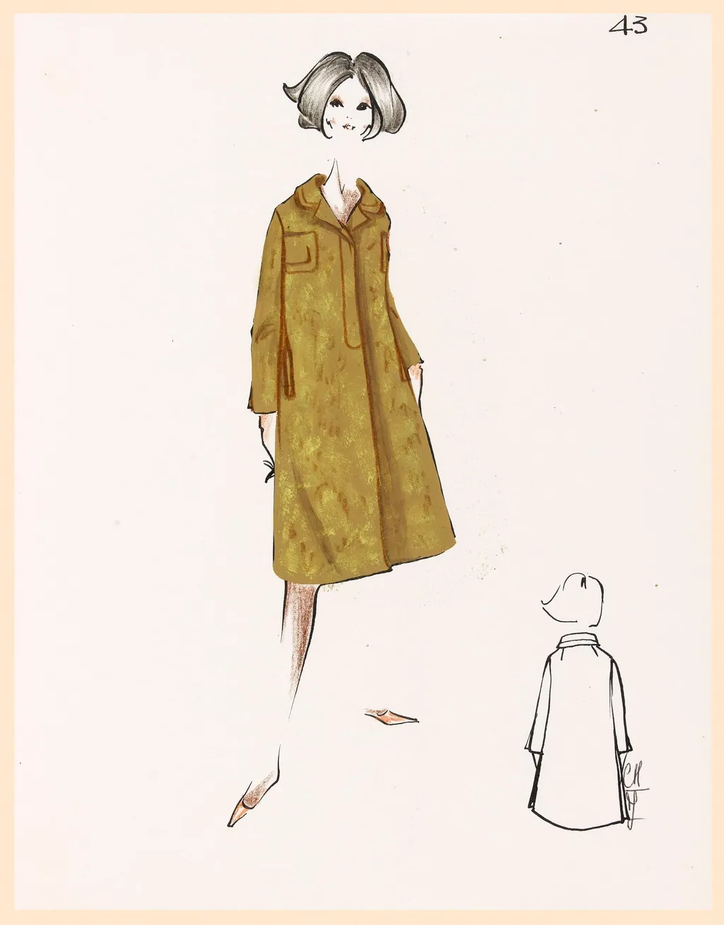 Manteau kaki, by Marie-Louise Carven, 1967