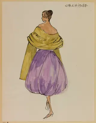 Orchidée, by Marie-Louise Carven, 1955