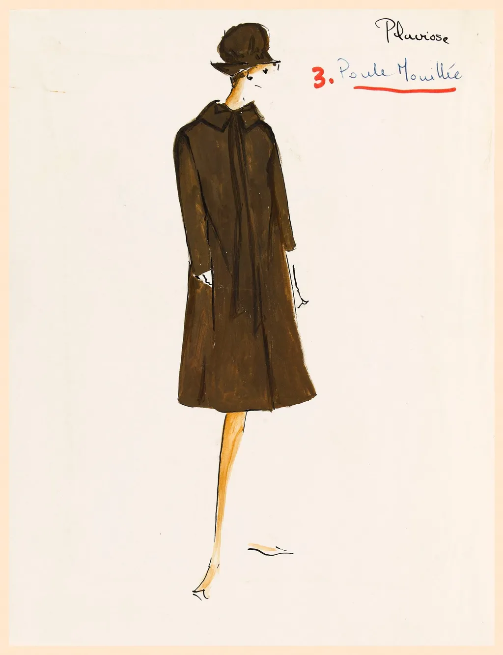 Pluviose - Poule mouillée, by Marie-Louise Carven, 1967