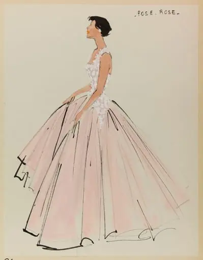 Robe rose, by Marie-Louise Carven