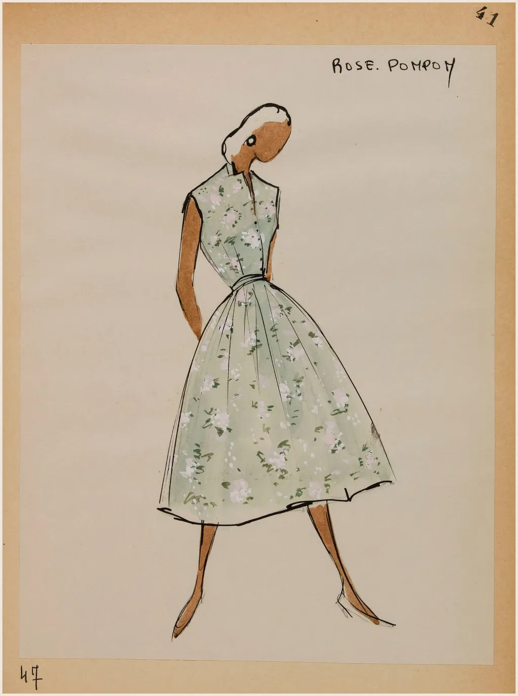 Rose Pompon, by Marie-Louise Carven, 1956