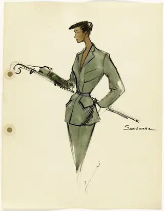 'Savane', by Marie-Louise Carven, 1951
