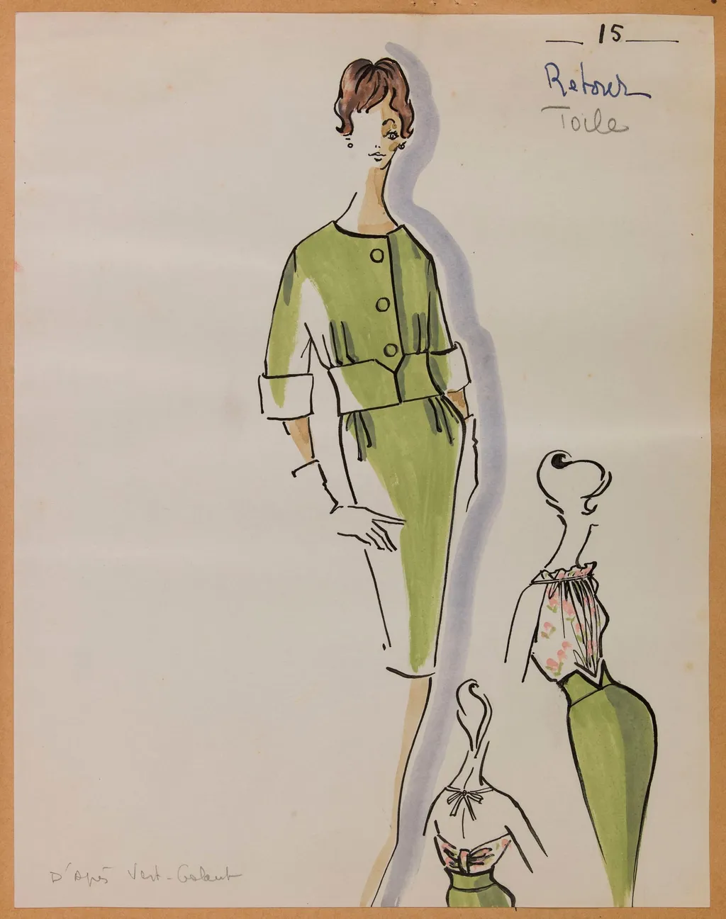 Tailleur amande, by Marie-Louise Carven, 1957