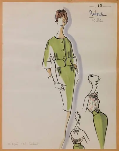 Tailleur amande, by Marie-Louise Carven