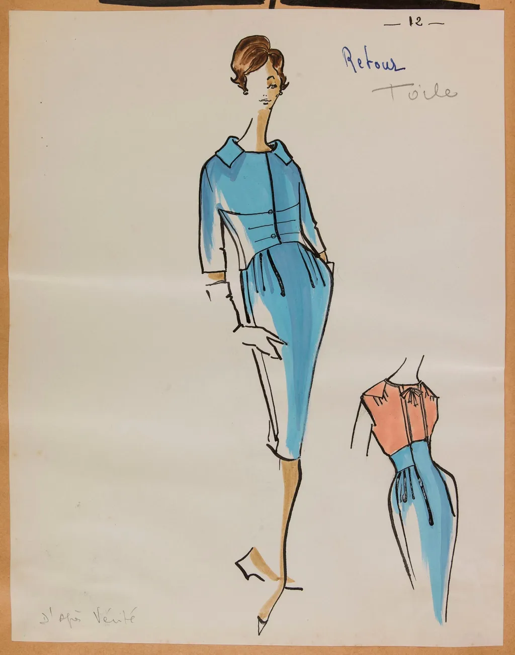 Tailleur bleu, by Marie-Louise Carven, 1957