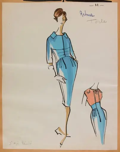 Tailleur bleu, by Marie-Louise Carven