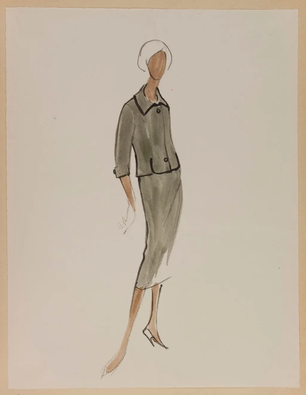 Tailleur gris, by Marie-Louise Carven, 1956
