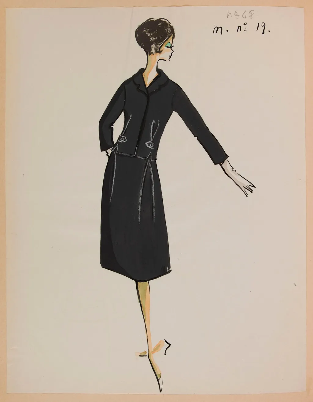 Tailleur noir, by Marie-Louise Carven, 1959