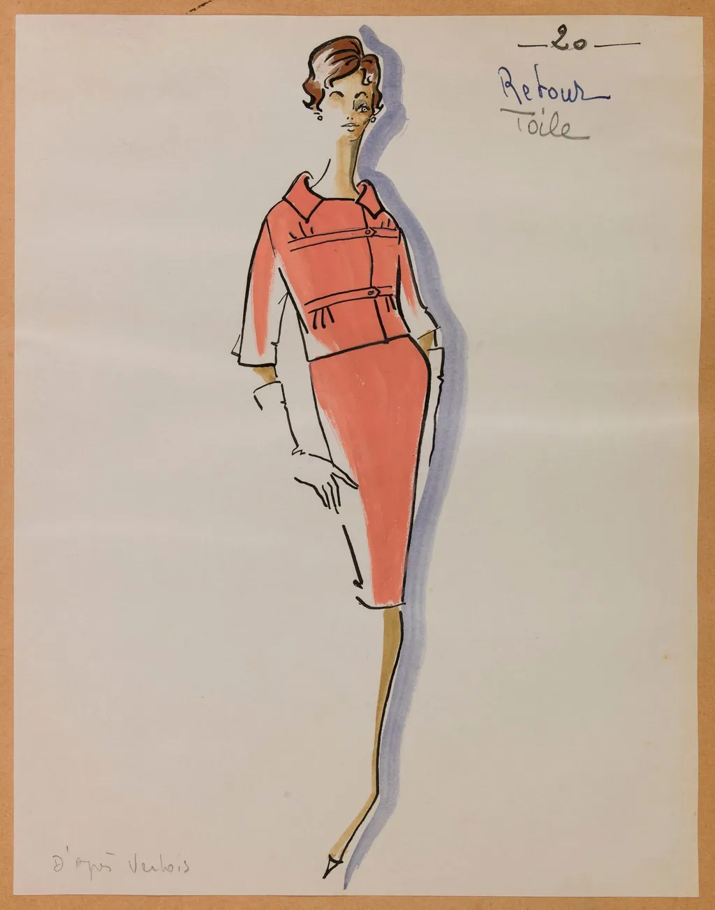 Tailleur saumon, by Marie-Louise Carven, 1957