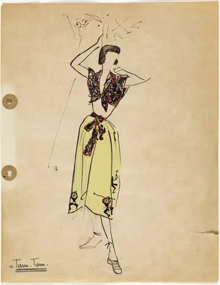 'Tam-Tam', by Marie-Louise Carven, 1949
